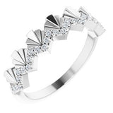 14K White 1/6 CTW Diamond Vintage-Inspired Anniversary Band - Siddiqui Jewelers