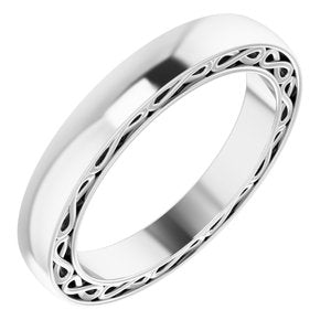 14K White 3 mm Infinity-Inspired Band Size 6 - Siddiqui Jewelers