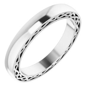 14K White 3 mm Infinity-Inspired Band Size 7 - Siddiqui Jewelers