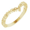 14K Yellow Vintage-Inspired "V" Ring - Siddiqui Jewelers