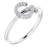 14K White .08 CTW Diamond Initial G Ring-Siddiqui Jewelers