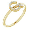 14K Yellow .08 CTW Diamond Initial G Ring-Siddiqui Jewelers