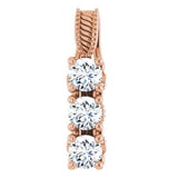 14K Rose 5/8 CTW Diamond Pendant - Siddiqui Jewelers