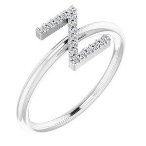 14K White .06 CTW Diamond Initial Z Ring-Siddiqui Jewelers