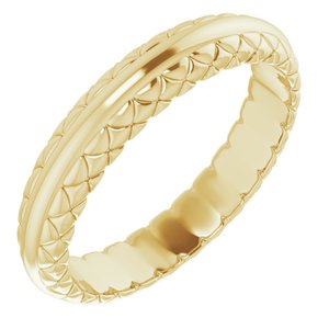 14K Yellow 4.5 mm Woven-Design Band Size 10 - Siddiqui Jewelers