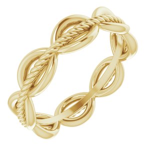 14K Yellow Rope Design Band Size 7 - Siddiqui Jewelers
