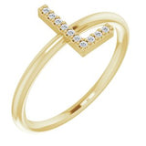 14K Yellow .05 CTW Diamond Initial L Ring-Siddiqui Jewelers