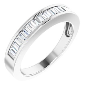 14K White 1/2 CTW Diamond Anniversary Band Size 7 - Siddiqui Jewelers