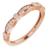 14K Rose 1/8 CTW Diamond Stackable Anniversary Band - Siddiqui Jewelers