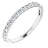 14K White 1/4 CTW Diamond French-Set Anniversary Band  -Siddiqui Jewelers