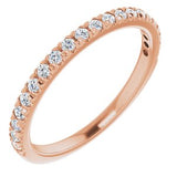 14K Rose 1/4 CTW Diamond French-Set Anniversary Band  -Siddiqui Jewelers