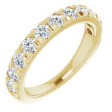 14K Yellow 1 CTW Diamond French-Set Anniversary Band  -Siddiqui Jewelers