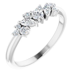 Platinum 1/3 CTW Diamond Multi-Shape Ring - Siddiqui Jewelers