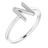 Sterling Silver Initial N Ring-Siddiqui Jewelers