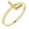 14K Yellow Initial L Ring - Siddiqui Jewelers