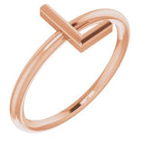 14K Rose Initial L Ring-Siddiqui Jewelers