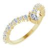 14K Yellow 1/2 CTW Diamond "V" Ring - Siddiqui Jewelers