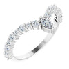 14K White 1/2 CTW Diamond "V" Ring - Siddiqui Jewelers