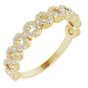 14K Yellow 1/4 CTW Diamond Circle Ring - Siddiqui Jewelers