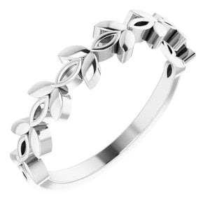 Sterling Silver Stackable Marquise Design Ring - Siddiqui Jewelers