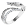 14K White 1/4 CTW Diamond Bypass Ring - Siddiqui Jewelers