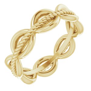 14K Yellow Rope Design Band Size 5 - Siddiqui Jewelers