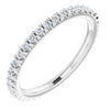 14K White 1/2 CTW Diamond Eternity Band Size 8 - Siddiqui Jewelers