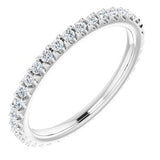 14K White 1/2 CTW Diamond Eternity Band Size 8 - Siddiqui Jewelers
