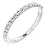14K White 3/8 CTW Diamond Eternity Band Size 6.5 - Siddiqui Jewelers