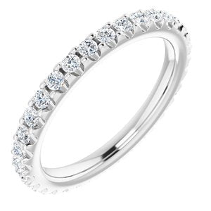 Platinum 5/8 CTW Diamond Eternity Band Size 5 - Siddiqui Jewelers