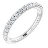 14K White 5/8 CTW Diamond Eternity Band Size 6 - Siddiqui Jewelers