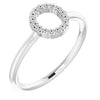 14K White .06 CTW Diamond Initial O Ring-Siddiqui Jewelers