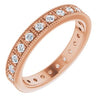14K Rose 1/2 CTW Diamond Eternity Band Size 7 - Siddiqui Jewelers