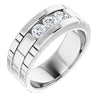 14K White 5/8 CTW Diamond Men's Ring  -Siddiqui Jewelers