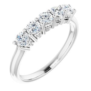 14K White 3.2 mm Round 5/8 CTW Diamond Anniversary Band - Siddiqui Jewelers