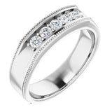 14K White 1/3 CTW Men's Diamond Ring - Siddiqui Jewelers