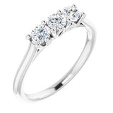 14K White 3.5 mm Round Forever One™ Moissanite Anniversary Band - Siddiqui Jewelers