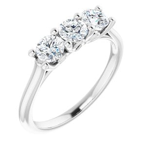 14K White 4.1 mm Round 3/4 CTW Diamond Engagement Ring - Siddiqui Jewelers