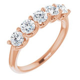 14K Rose 1 CTW Diamond Anniversary Band-Siddiqui Jewelers