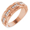 14K Rose 1/3 CTW Diamond Pattern Ring - Siddiqui Jewelers