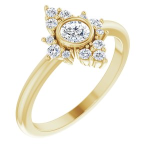 14K Yellow Sapphire & 1/5 CTW Diamond Ring - Siddiqui Jewelers