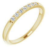 14K Yellow 1/6 CTW Diamond Anniversary Band  -Siddiqui Jewelers