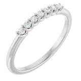 14K White 1/10 CTW Natural Diamond Anniversary Band Siddiqui Jewelers