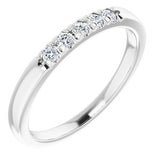 14K White 1/6 CTW Diamond French-Set Anniversary Band - Siddiqui Jewelers