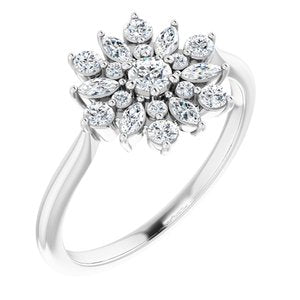 14K White 1/2 CTW Diamond Vintage-Inspired Ring-Siddiqui Jewelers