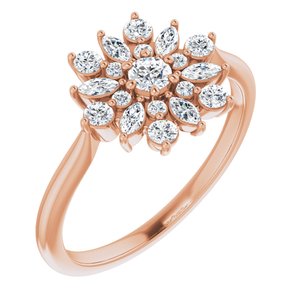 14K Rose 1/2 CTW Diamond Vintage-Inspired Ring-Siddiqui Jewelers