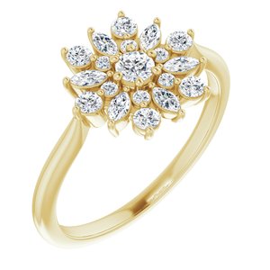 14K Yellow 1/2 CTW Diamond Vintage-Inspired Ring-Siddiqui Jewelers