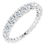 14K White 1 1/5 CTW Diamond Graduated Eternity Band Size 6 - Siddiqui Jewelers