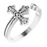 Sterling Silver Negative-Space Cross Ring - Siddiqui Jewelers