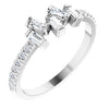 14K White 1/3 CTW Diamond Scattered Ring - Siddiqui Jewelers